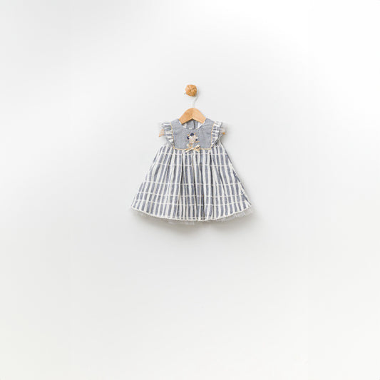 "Sophisticated Grey Spanish Baby Dress - Premium Quality"