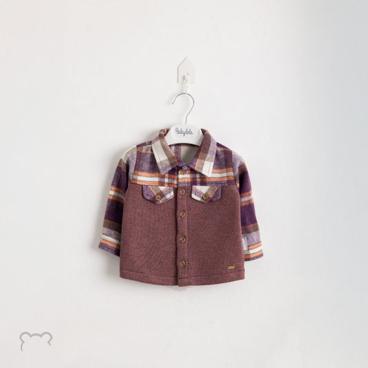 Elegance plaid shirt Burgandy