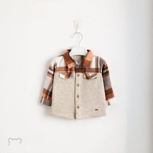 Elegance plaid shirt ecru