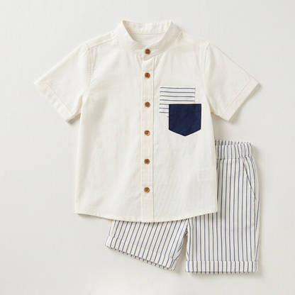 Navy Stripe Kids Set