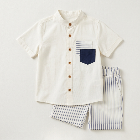 Navy Stripe Kids Set