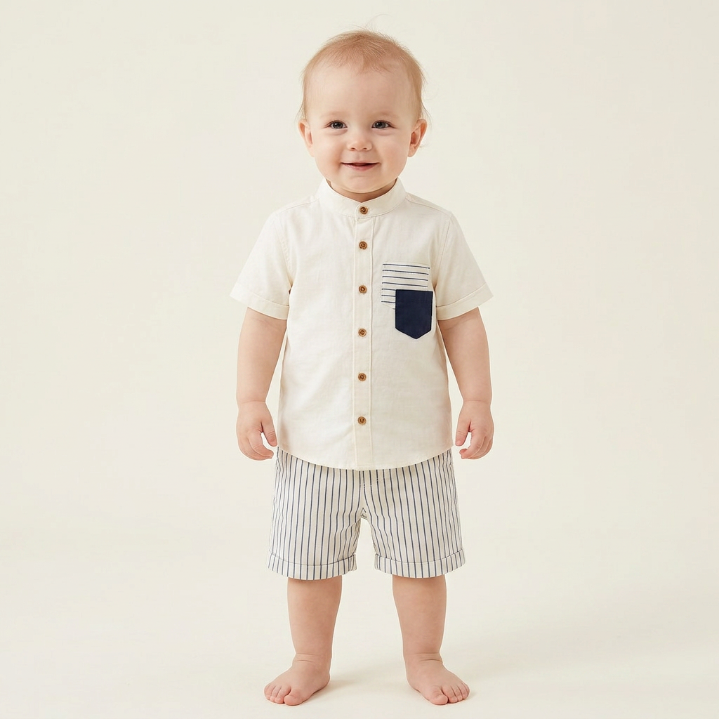 Navy Stripe Kids Set