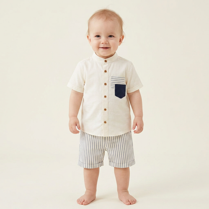 Navy Stripe Kids Set