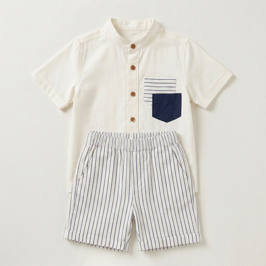 Navy Stripe Kids Set