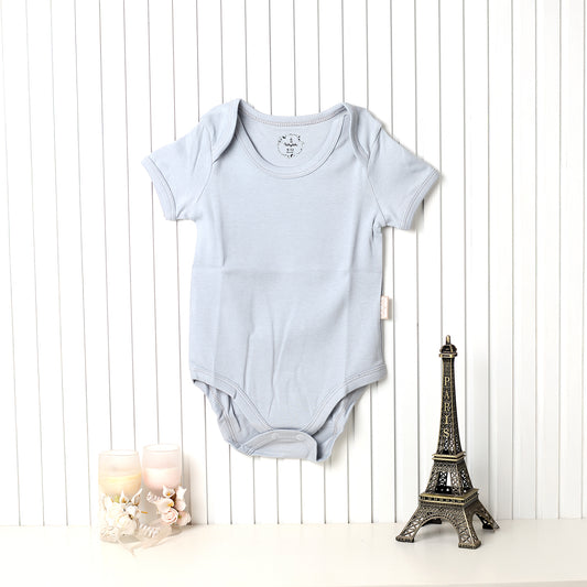 Unisex Half Sleeves Bodysuit light gray