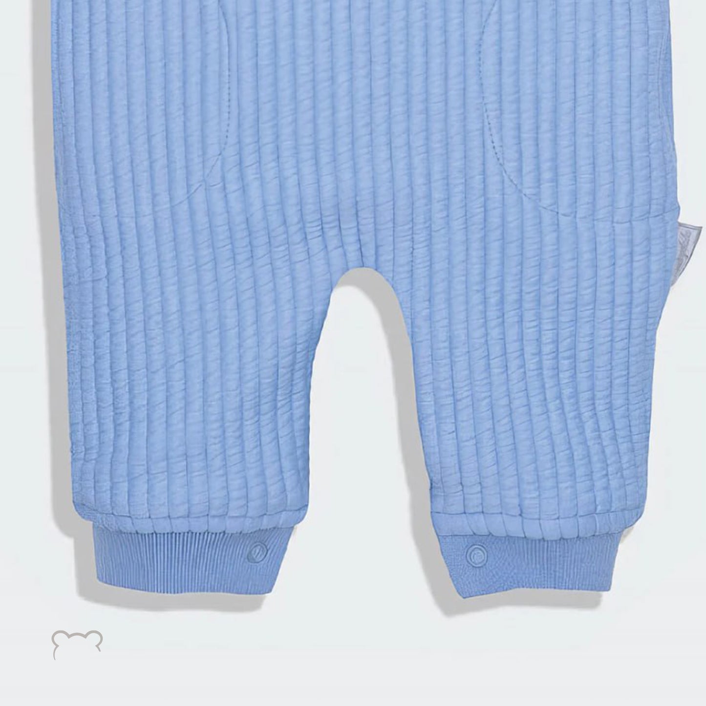 Luxurious Set of 2 Baby  Velvet Overalls in Premium Egyptian Cotton Color baby blue