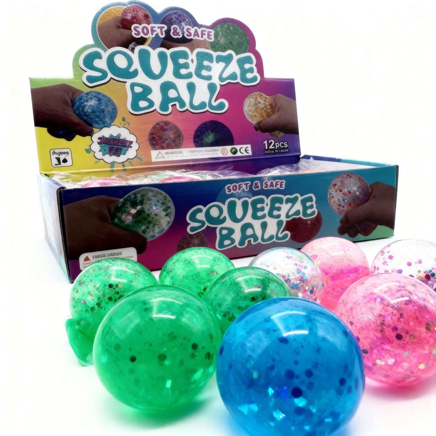 Glitter Squeeze Bead Ball
