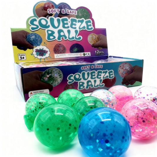 Glitter Squeeze Bead Ball