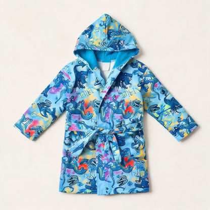 Dino Splash Hooded Beach Robe