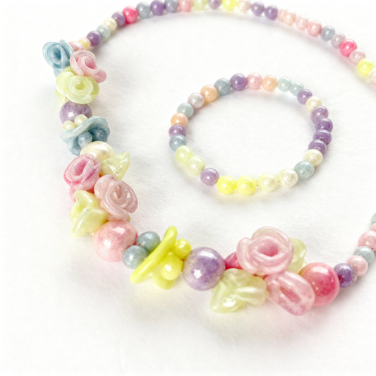 Pastel Flower Jewelry Set