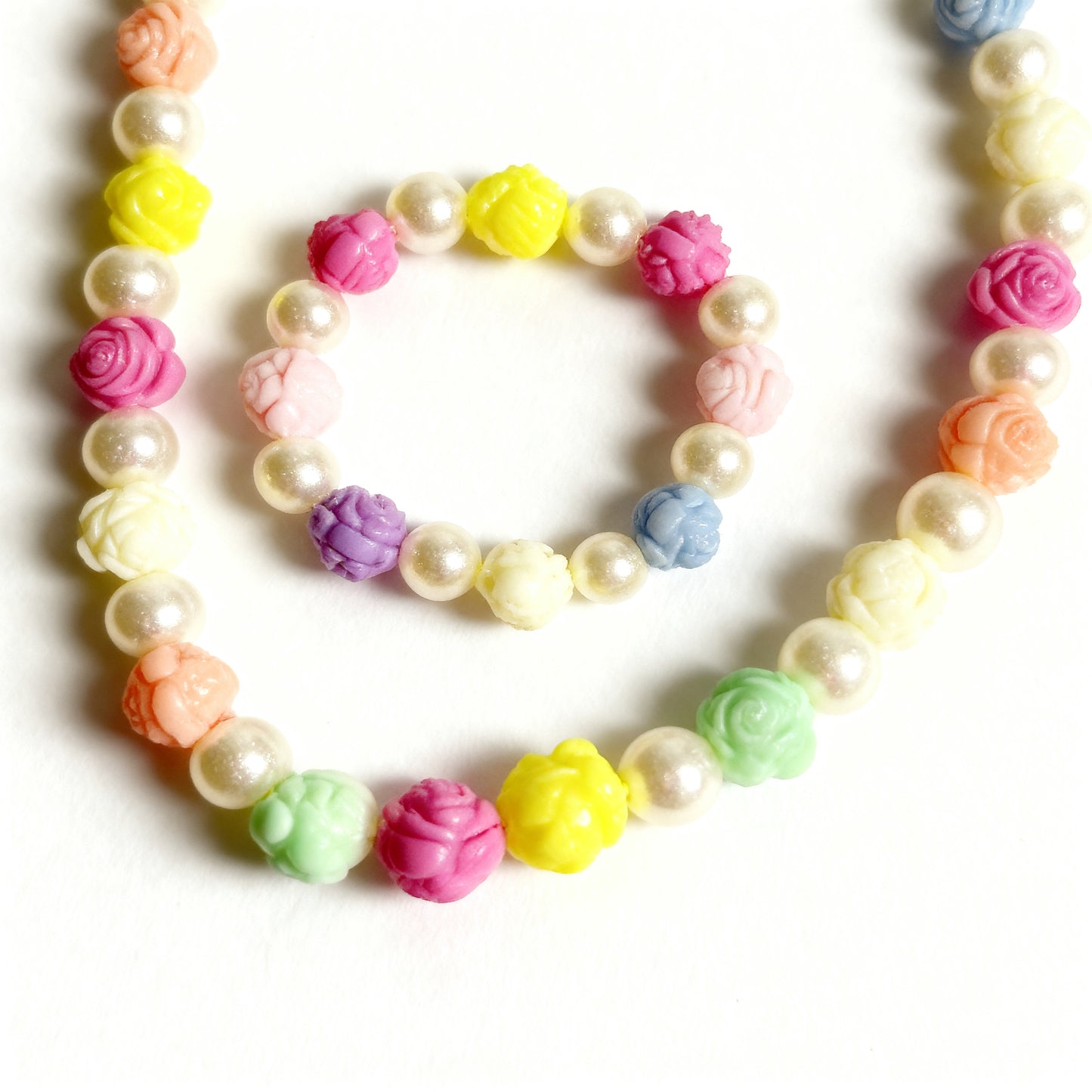 Colorful Rose Pearl Jewelry Set