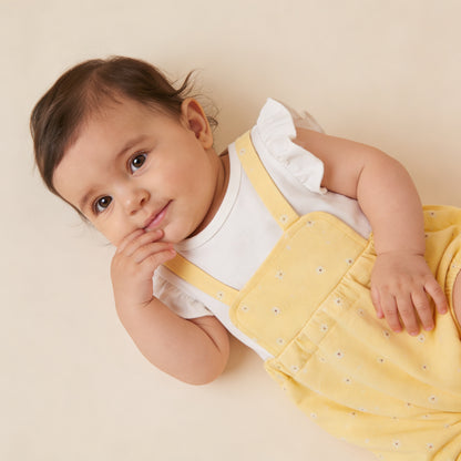 Sunshine Daisy Overalls Set
