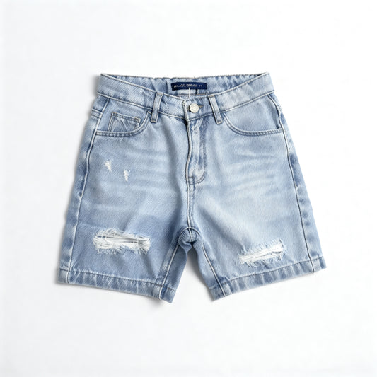 Kids Cutting Denim Shorts
