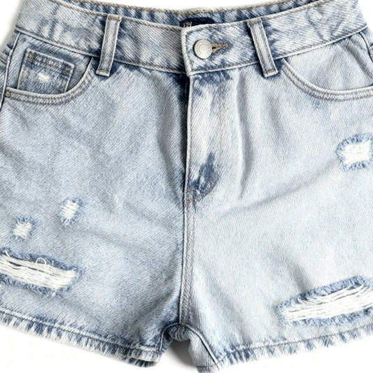 Distressed Denim Adventure Shorts