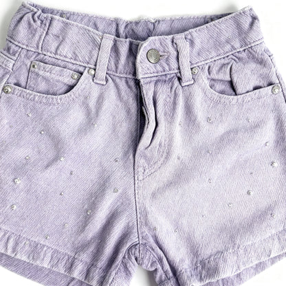 Shimmering Lavender Twill Shorts