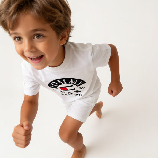 Tommy Varsity White Tee