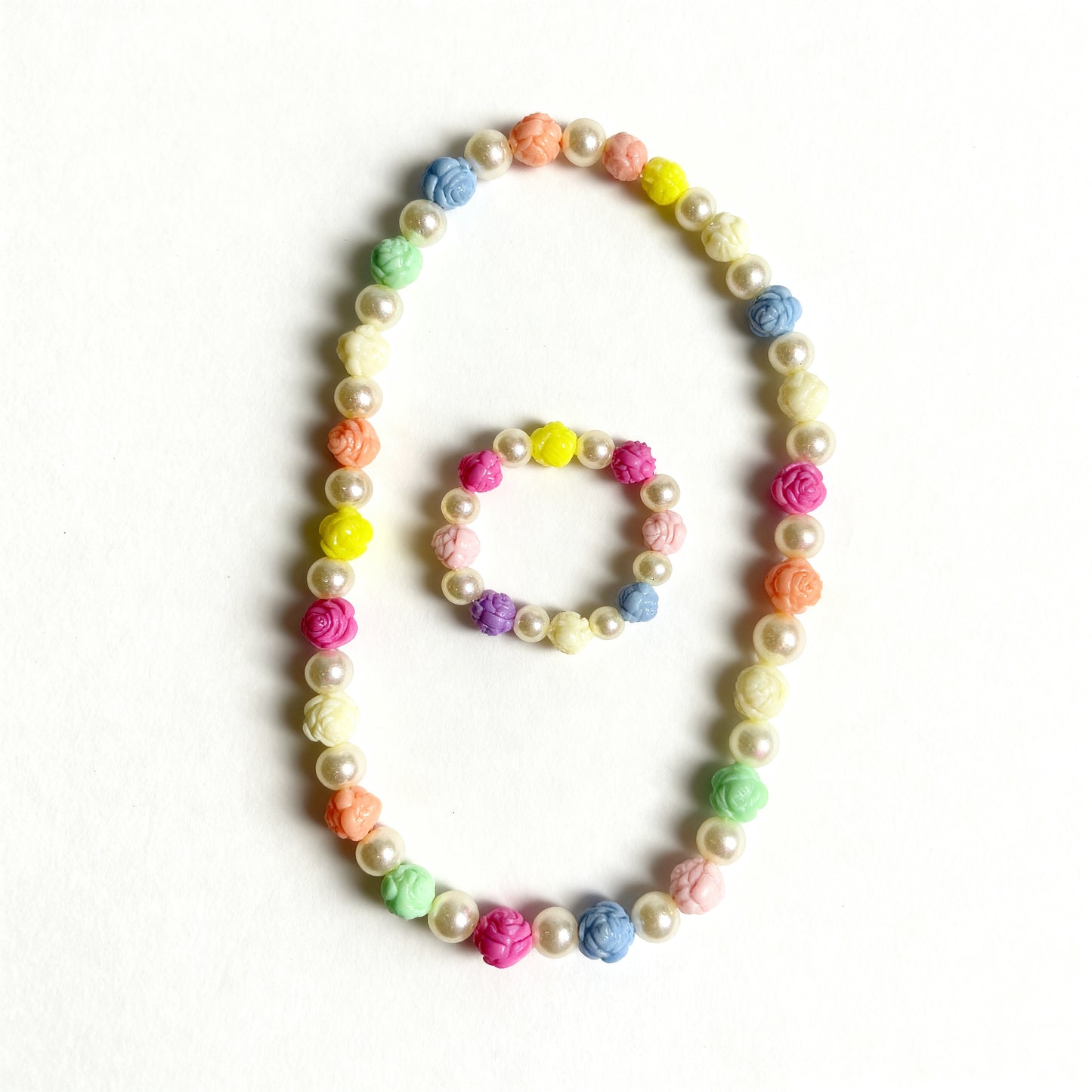 Colorful Rose Pearl Jewelry Set