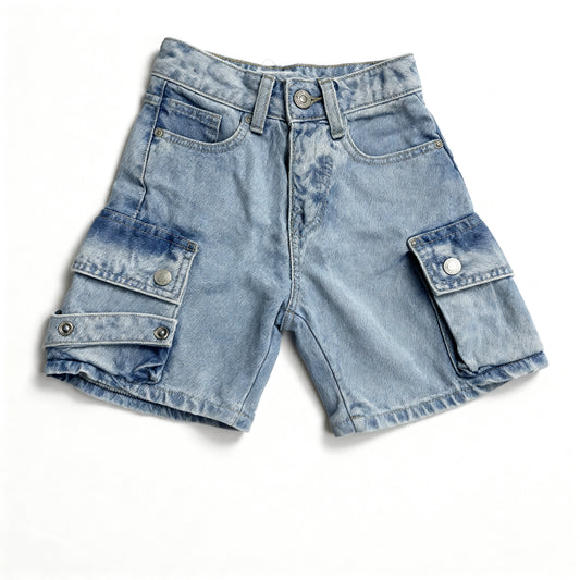 Sky Blue Cargo Explorer Shorts