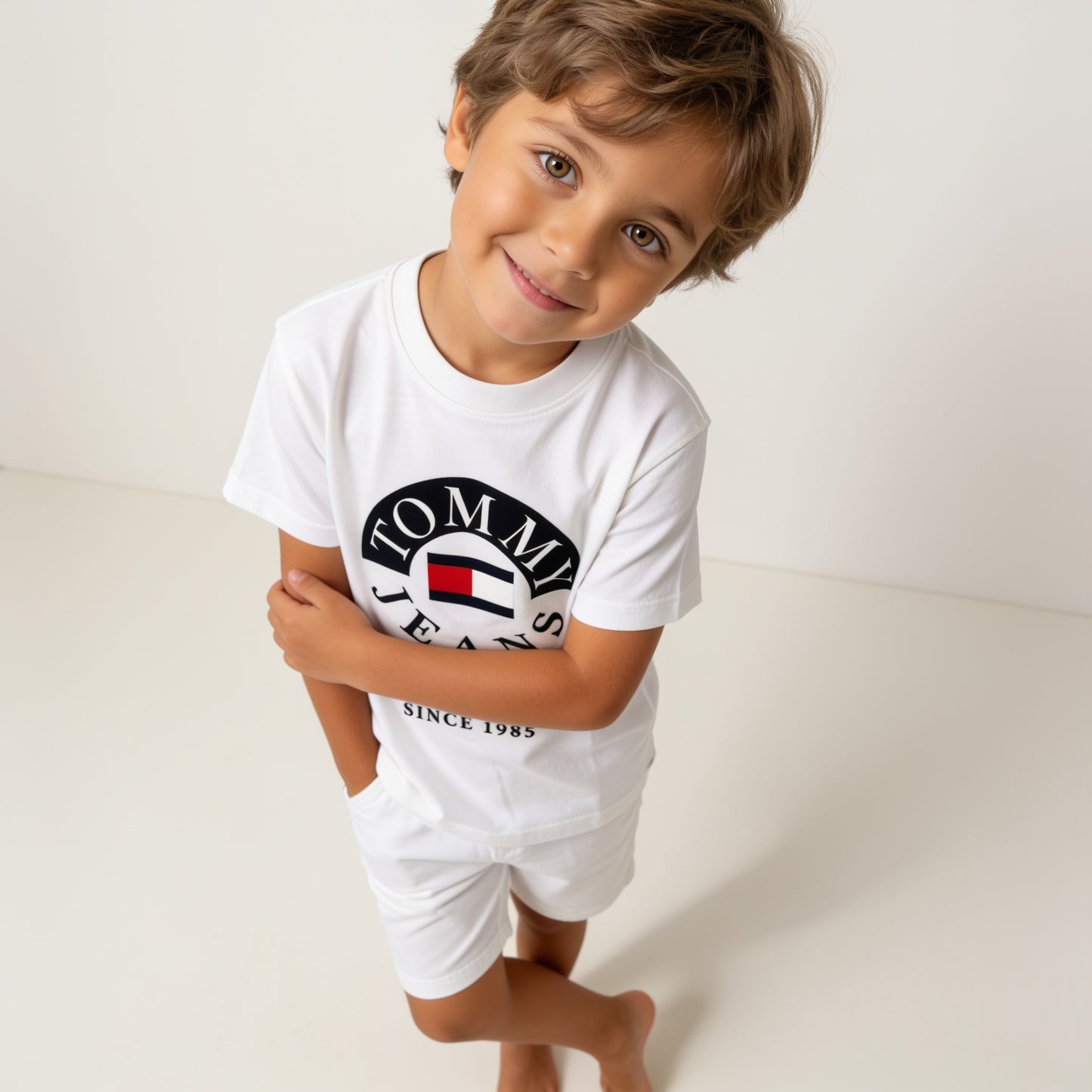 Tommy Varsity White Tee