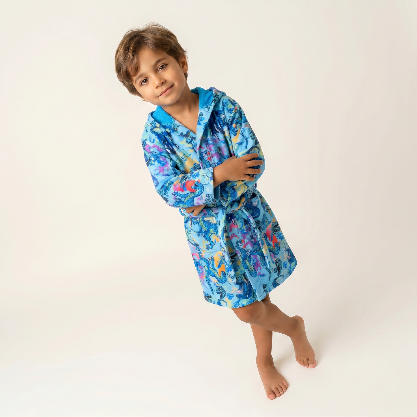 Dino Splash Hooded Beach Robe