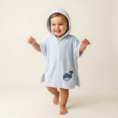 Little Whale Towel Poncho