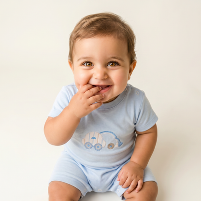 Sweet Powder Blue Romper