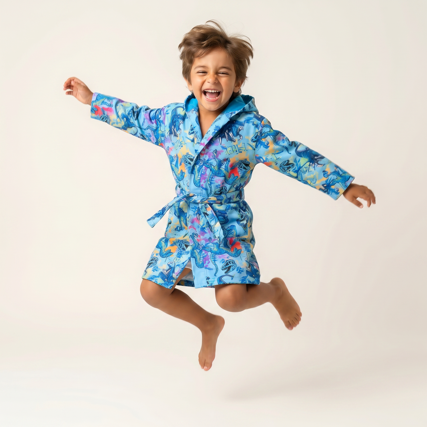Dino Splash Hooded Beach Robe
