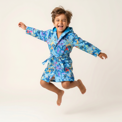 Dino Splash Hooded Beach Robe