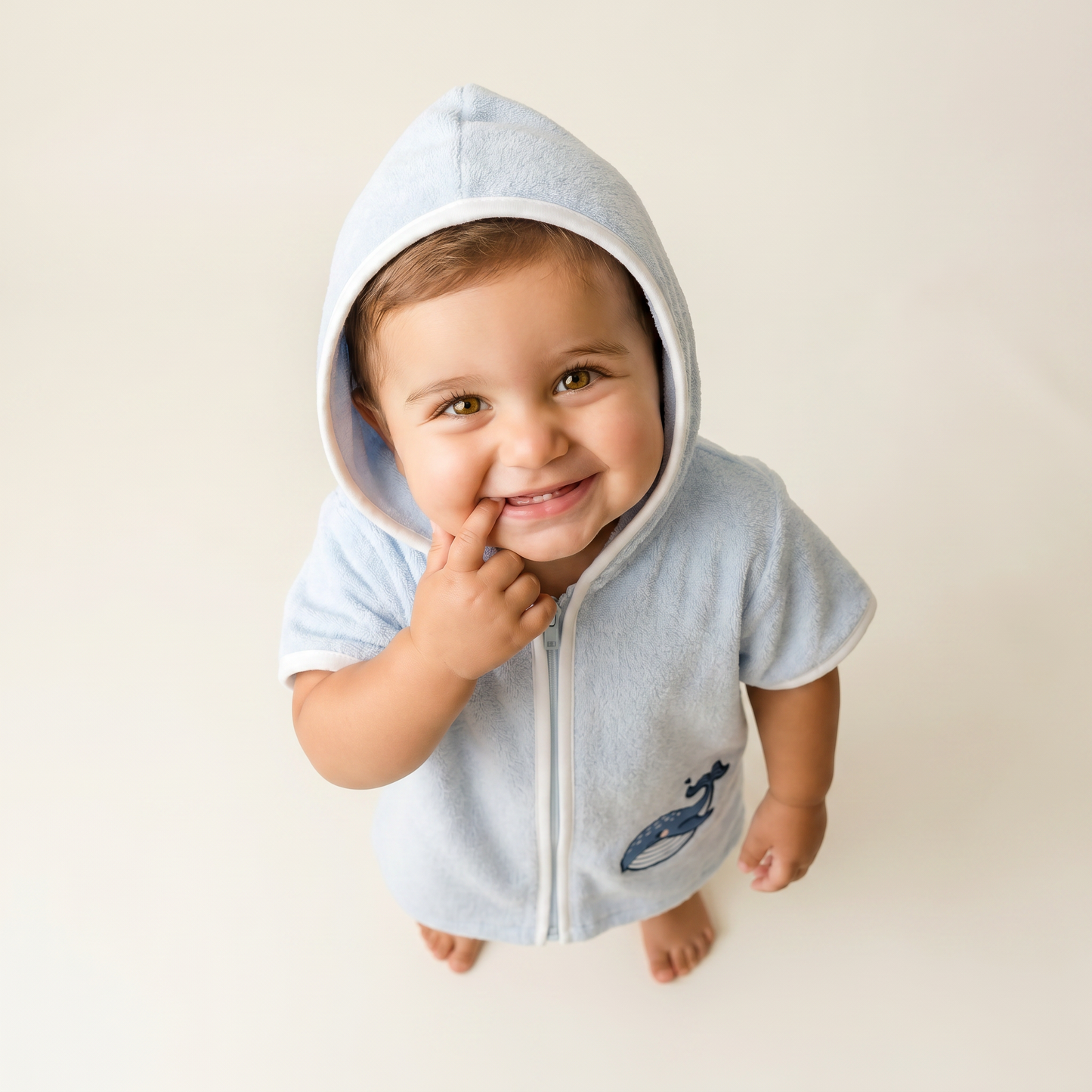 Little Whale Towel Poncho
