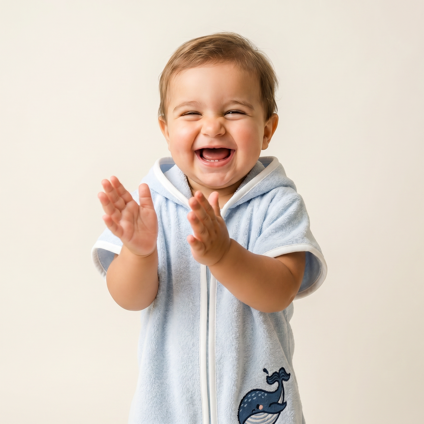 Little Whale Towel Poncho