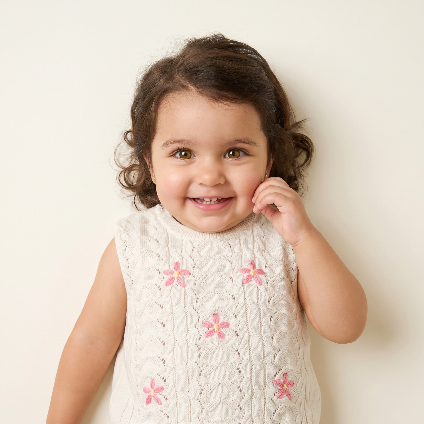 Floral Cable-Knit  Set