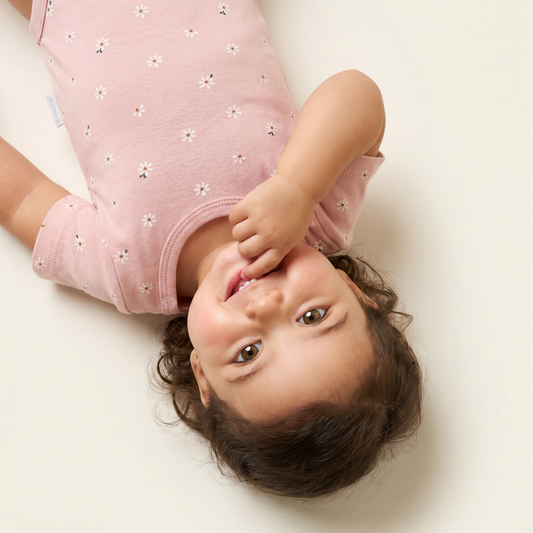 Blush Daisy Field Soft Cotton Bodysuit