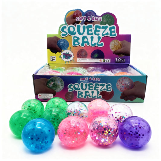Glitter Squeeze Bead Ball