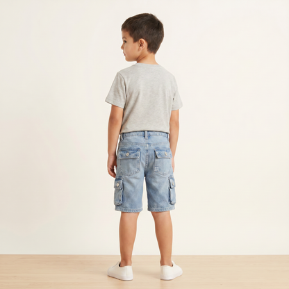 Sky Blue Cargo Explorer Shorts