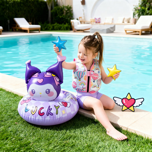 Kuromi kids swimming float boat