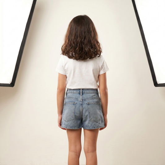 Vintage Utility Denim Shorts