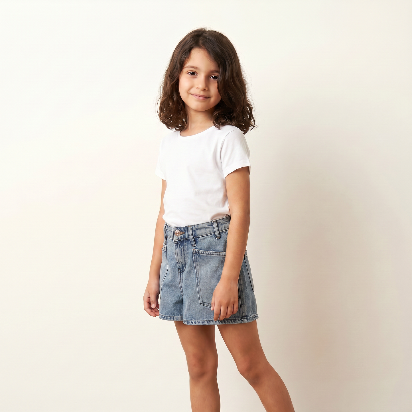 Vintage Utility Denim Shorts