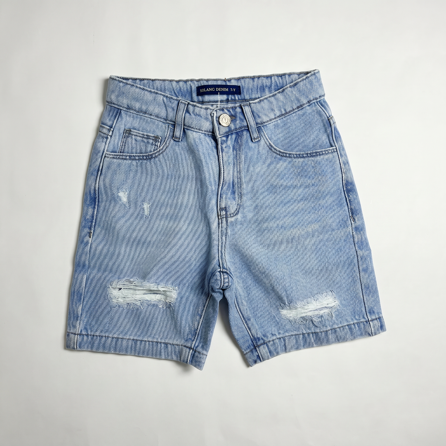 Kids Cutting Denim Shorts