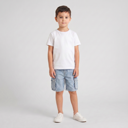 Sky Blue Cargo Explorer Shorts