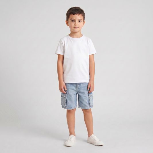 Sky Blue Cargo Explorer Shorts