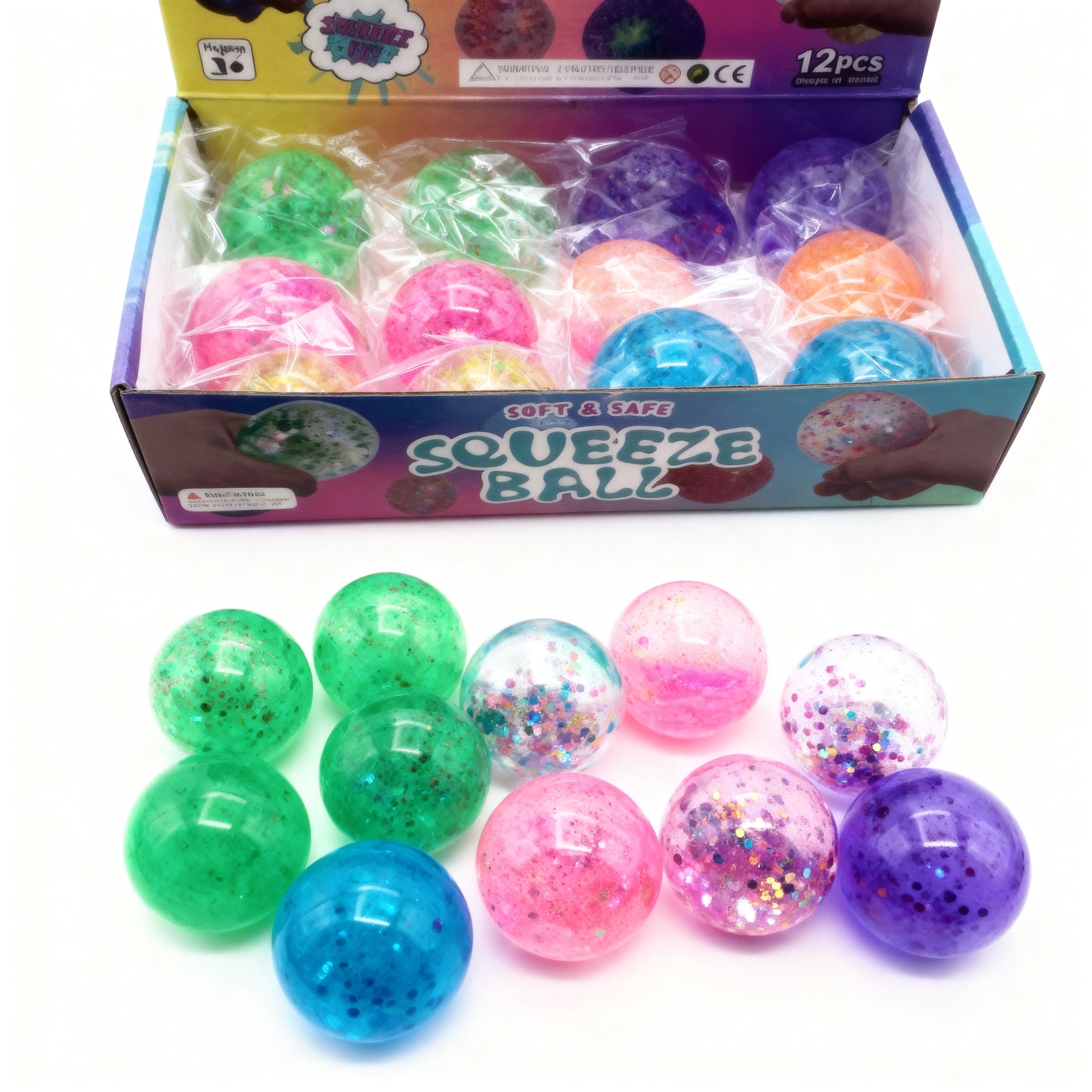 Glitter Squeeze Bead Ball