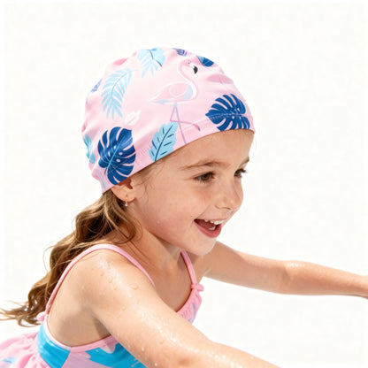 Premium Flamingo Tropical Swim Cap