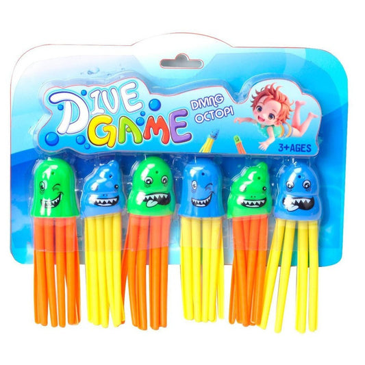 Diving Speedy Squid Toys 6Pcs