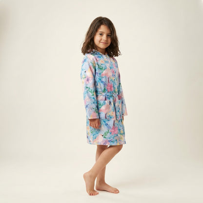 Flamingo Blossom Kids Beach Robe