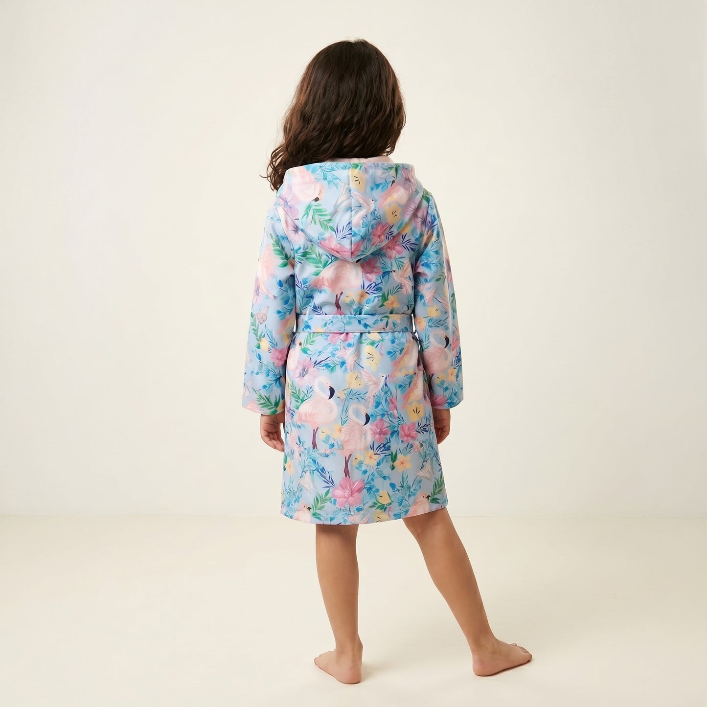 Flamingo Blossom Kids Beach Robe
